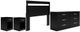 Signature Design by Ashley® Finch 4-Piece Black Queen Panel Headboard Bed Set-0