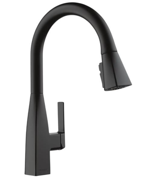 Peerless Xander® Matte Black 15" Single Handle Pull-Down Kitchen Faucet-0