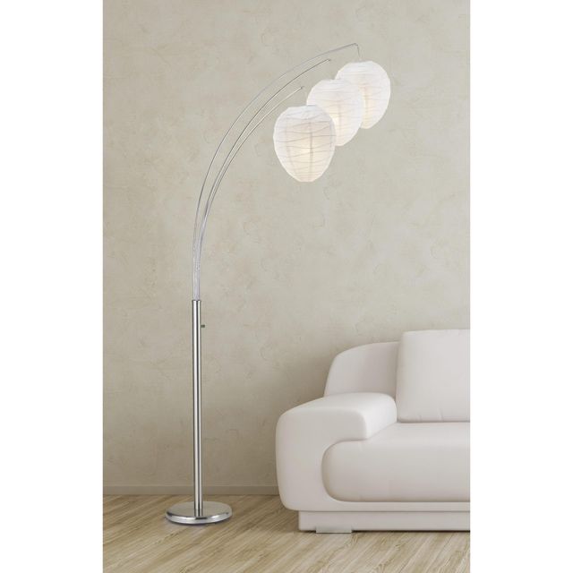 Adesso® Belle Brushed Steel Arc Lamp-3