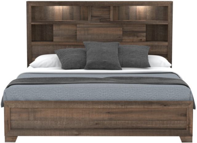 Emerald Home Peyton Brown King Bookcase Bed-3