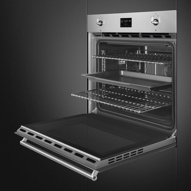 Smeg Classic 30" Fingerprint Proof Stainless Steel Single Electric Wall Oven-3