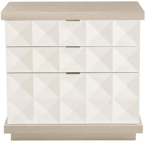 Bernhardt Axiom Linear Gray/Linear White Nightstand-0