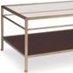 Century® Customizable Details Occasional Hyde Park Antique Brass/London Brown Rectangle Cocktail Table-2