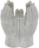 A & B Home Gray Cupped Hands Planter-2