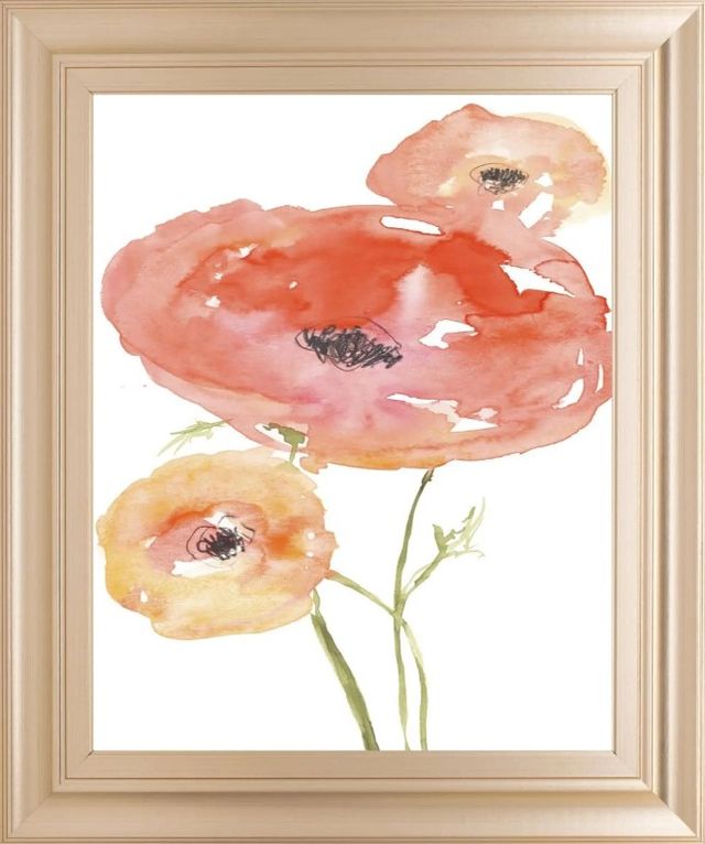Classy Art Neon Poppies I by Jennifer Goldberger Wall Art-0