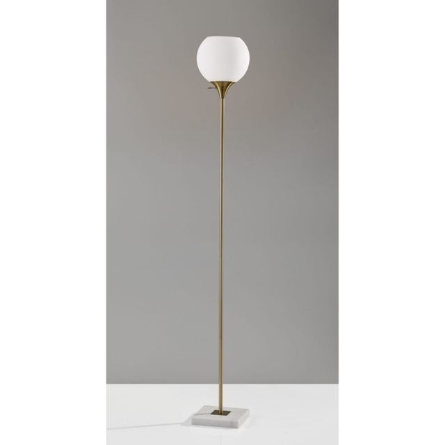 Adesso® Fiona Antique Brass Torchiere-1