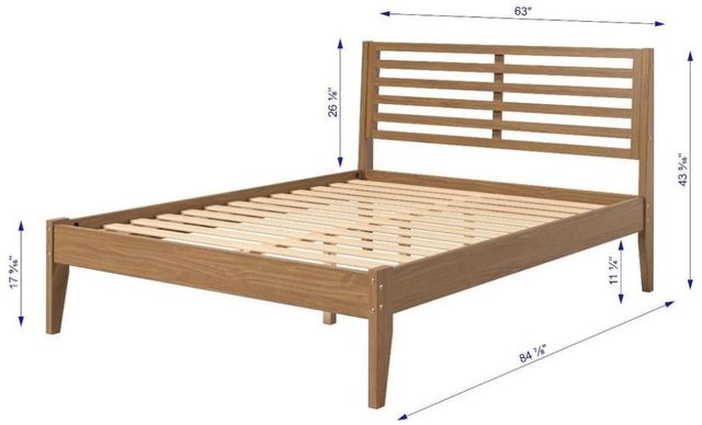 Donco Kids Roan Urban Oak Youth Queen Platform Bed-2