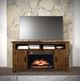 Jofran Inc. Cannon Valley Brown Electric Fireplace Media Console-1