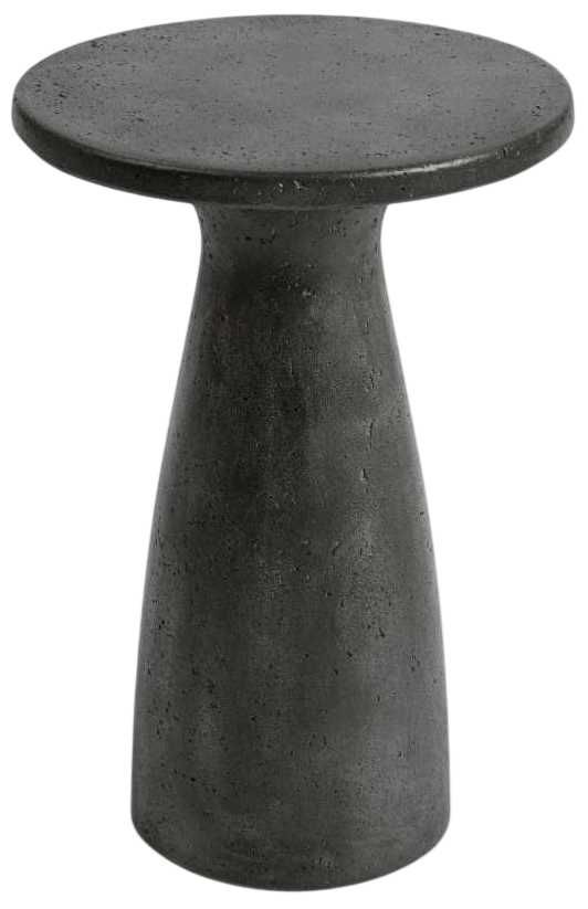Classic Home Collins Dark Gray 19" Outdoor Concrete Accent Table-0