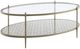 ACME Furniture Zaba Glass Top Coffee Table with Champagne Base-0