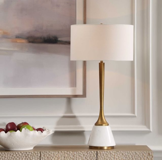 Uttermost® Avola White Table Lamp-1