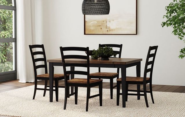 A-America® Stormy Ridge Chicory Dinette with Slate Black Base-3