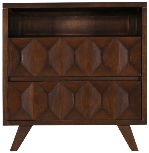 Home Trends & Design Palermo Royal Brown Nightstand-1