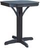 C R Plastic St. Tropez Black Square Counter Pedestal Table-0