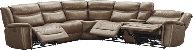 Signature Design by Ashley® Glenvale 6-Piece Chocolate Reclining Sectional-1
