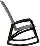 Armen Living Griffin Dark Eucalyptus/Gray Rope/Wood Outdoor Rocking Chair-4