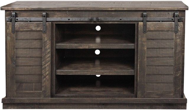 American Heartland Manufacturing Rustic 57" Driftwood Provincial Shutter TV Stand-0
