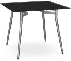 Amisco Customizable Alys 30" Black Glass Square Table