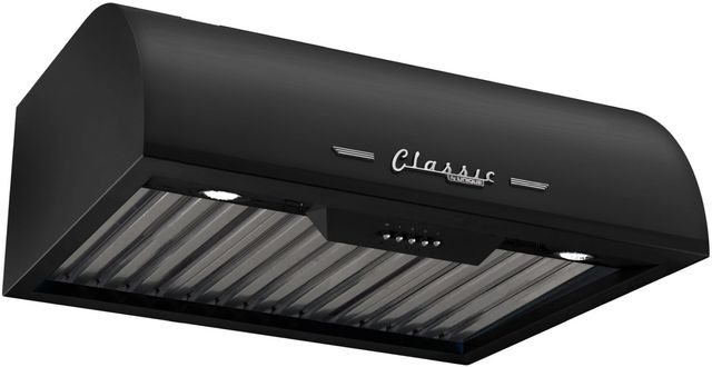 Unique® Appliances Classic Retro 24" Midnight Black Wall Mounted Range Hood-2