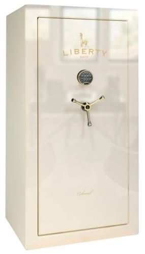 Liberty Safe Colonial 23 White Gloss Brass Electronic Gun Safe-0