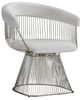 Sagebrook Home Strand White and Silver Chair-0