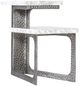 Hooker® Furniture Melange Georgia Gray Side Table with Silver Base-0