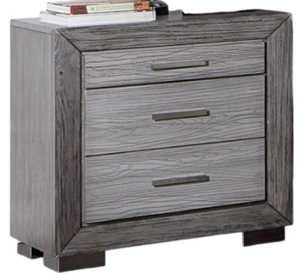 Furniture of America® Raiden Gray Nightstand-0