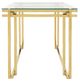 Sagebrook Home 24" Glass Top Side Table with Gold Base-1