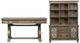 Liberty Furniture Simply Elegant 3-Piece Heathered Taupe Desk and Hutch Set-0