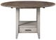Steve Silver Co. Abacus Smoky Honey Counter Height Dining Table with Butterfly Leaf and Smoky Alabaster Base-0