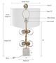 A & B Home White Agate Table Lamp-5