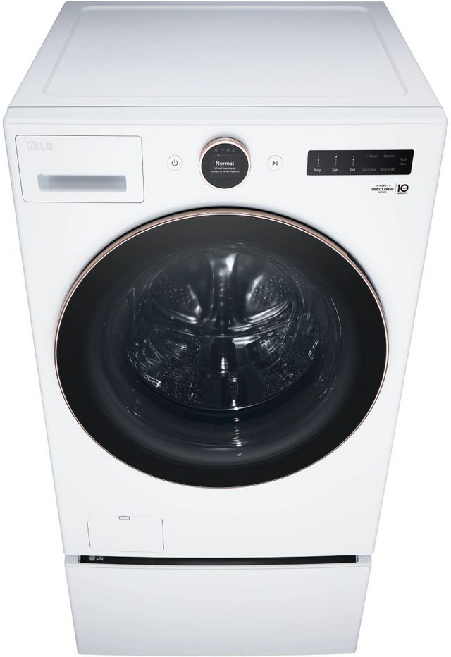 LG 5.0 Cu. Ft. White Front Load Washer-2