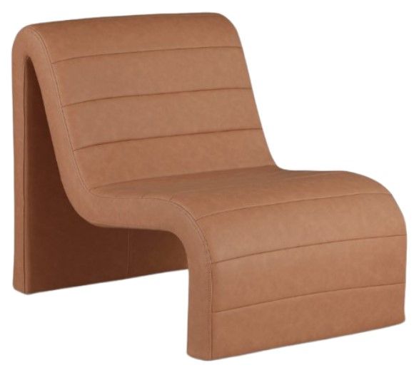 Meridian Furniture Ivy Cognac Vegan Leather Accent Chair-0