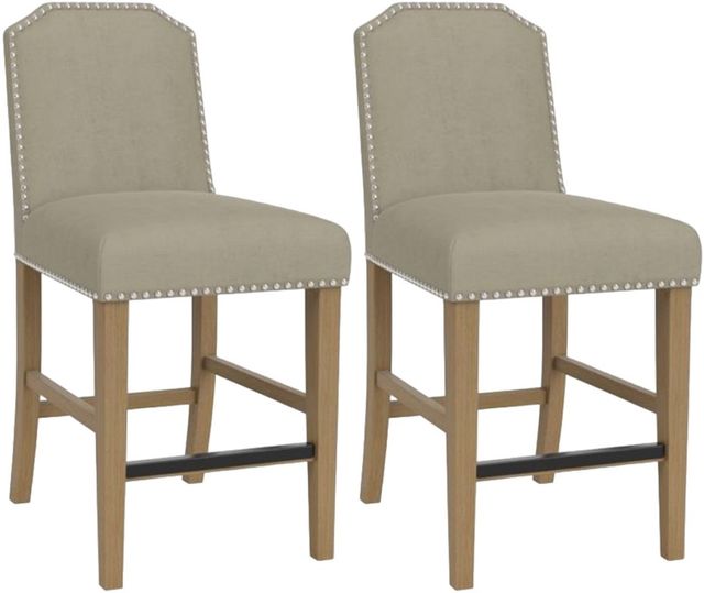 Riverside Furniture Mix-N-Match Chairs 2-Piece Sand Clipped Top Upholstered Stool Set-0