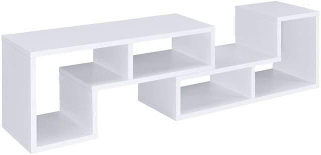 Coaster® Velma White Convertible TV Console And Bookcase-1