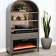 Sunny Designs™ Wide Arch Urban Bronze Bookcase with Fireplace Option-3