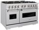 ZLINE 48" 6.7 cu. ft. Gas Range with 8 Burner DuoPro™ Cooktop and Dual Ovens in Stainless Steel-2