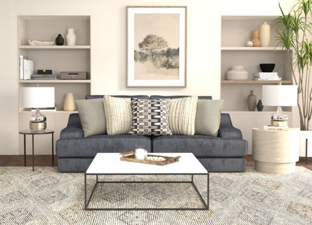 Jackson Furniture Olympus Sapphire Sofa with Cuddler Coil Cushions-1