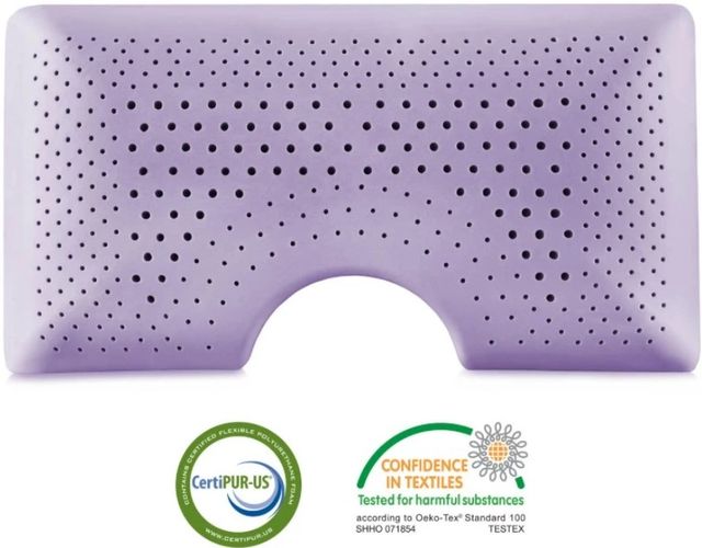 Malouf® Z® Shoulder Zoned Dough® Lavender Memory Foam Queen Pillow-3