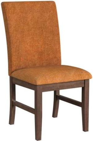 Elements International Santa Barbara Orange/Walnut Dining Chair