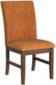 Elements International Santa Barbara Orange/Walnut Dining Chair-0