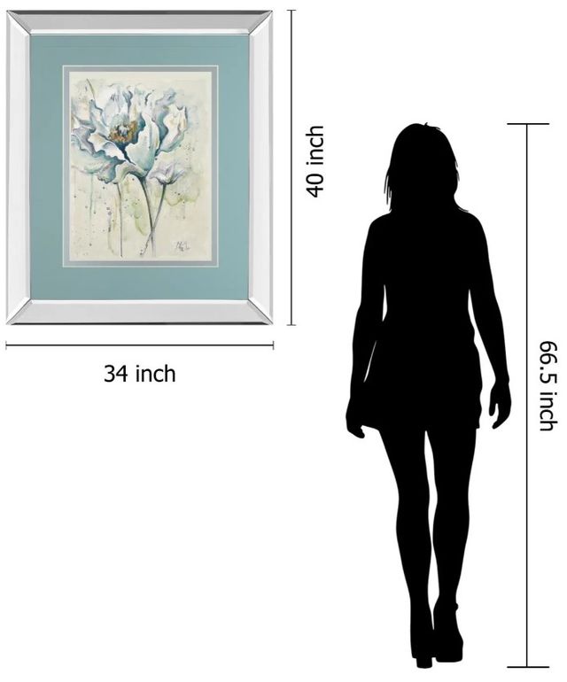 Classy Art Fresh Poppies l by Patricia Pinto Mirror Framed Wall Art-2