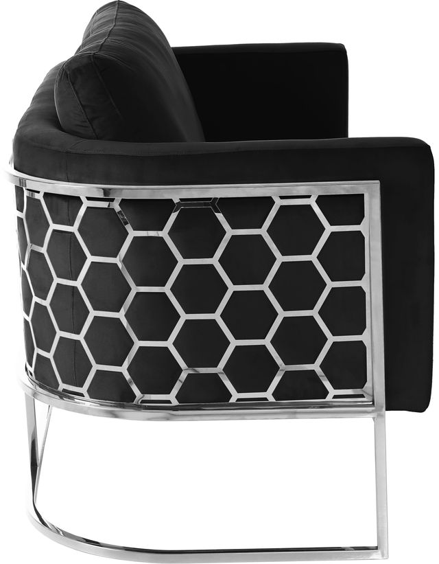 Meridian Furniture Casa Black/Chrome Velvet Sofa-2
