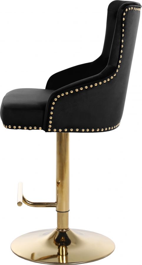 Meridian Furniture Claude Black Velvet Adjustable Stool-3