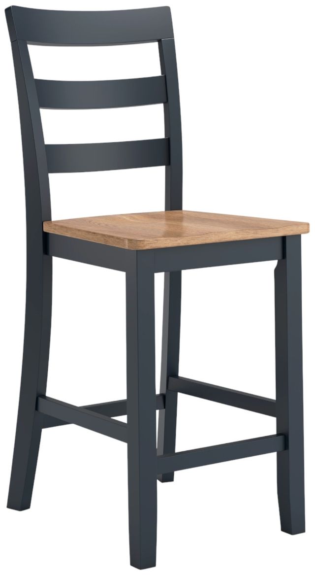 Signature Design by Ashley® Gesthaven Blue/Natural Barstool-0