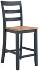 Signature Design by Ashley® Gesthaven Blue/Natural Barstool-0