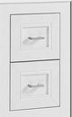 Linon Barkley 2-Piece White 25" Vanity Mirror and Floor Cabinet Set-2