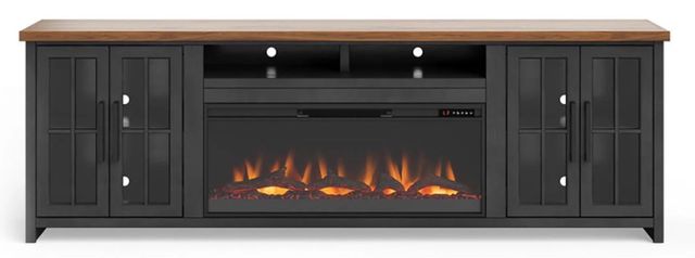 Legends Home Essex Seal Skin/Whiskey 96" Fireplace Console-3