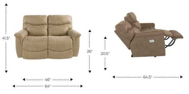 La-Z-Boy® James Lead Power Reclining Loveseat with Headrest and Lumbar-2