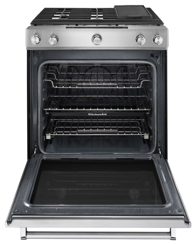 KitchenAid® 30" Stainless Steel Slide In Gas Range-1